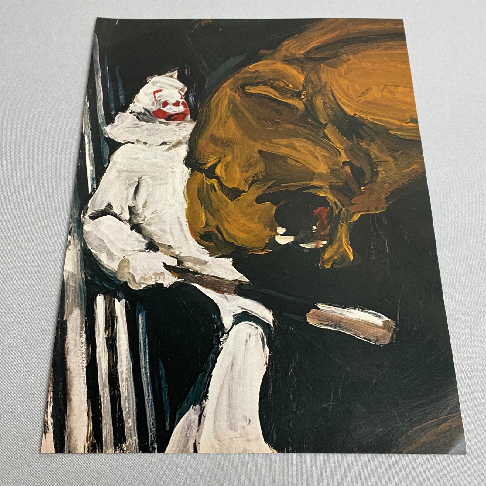 Mysterious Clown, Dark Carnival - 1972 Vintage George Roth Magazine Page Art