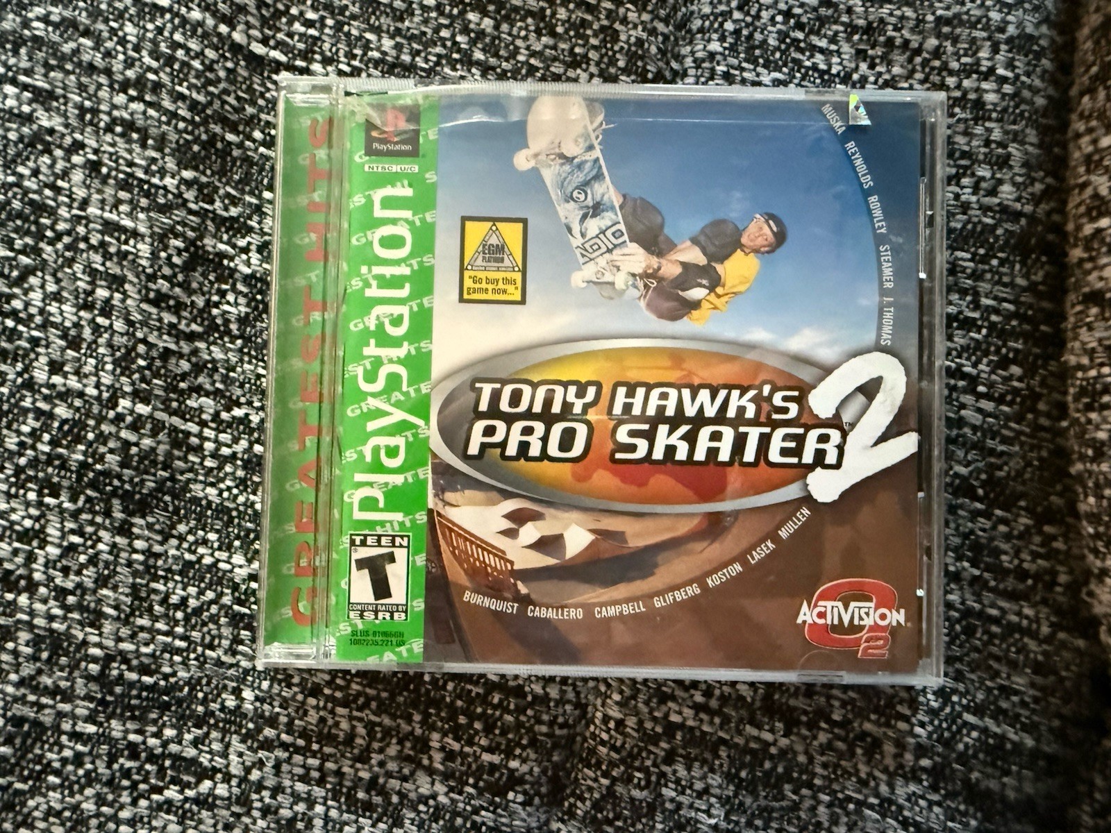 Tony Hawk\'s Pro Skater 2 PS1 PlayStation 2000 THPS2 Green Label Greatest Hits