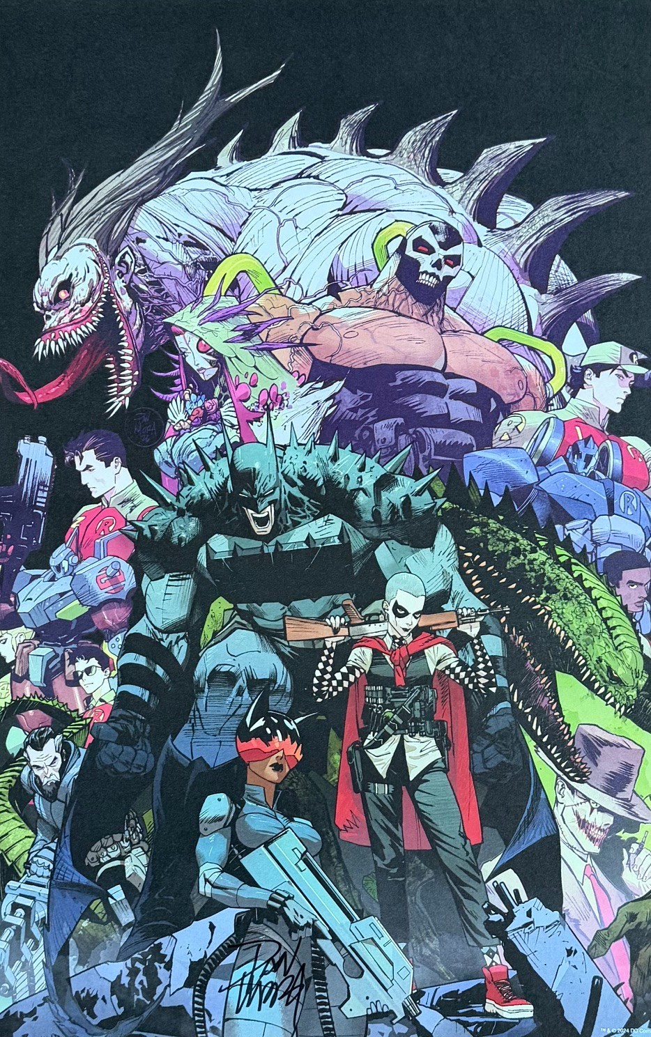 DAN MORA rare ABSOLUTE BATMAN & VILLAINS art print SIGNED 11x17 LAST ONE