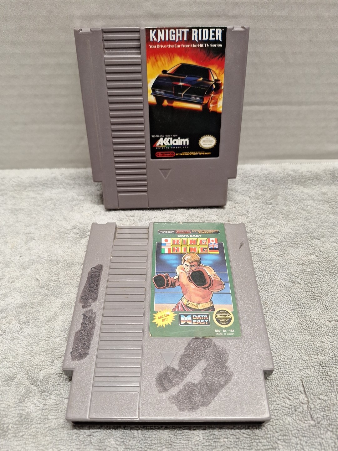2 Nintendo Entertainment System, Knight Rider & Ring King (NES) Games