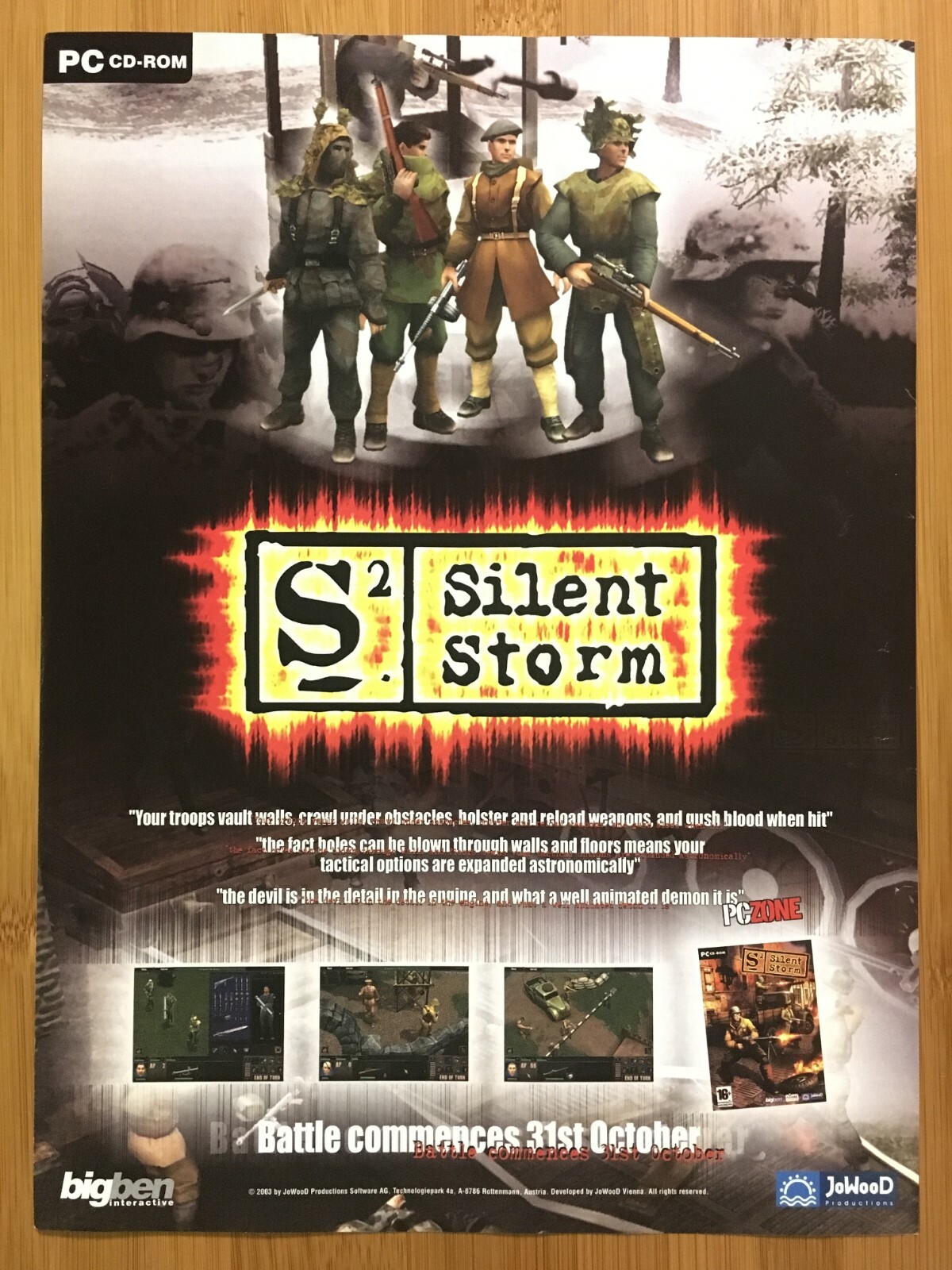 S2: Silent Storm PC 2003 Vintage Game Print Ad/Poster Official Promo Art Rare