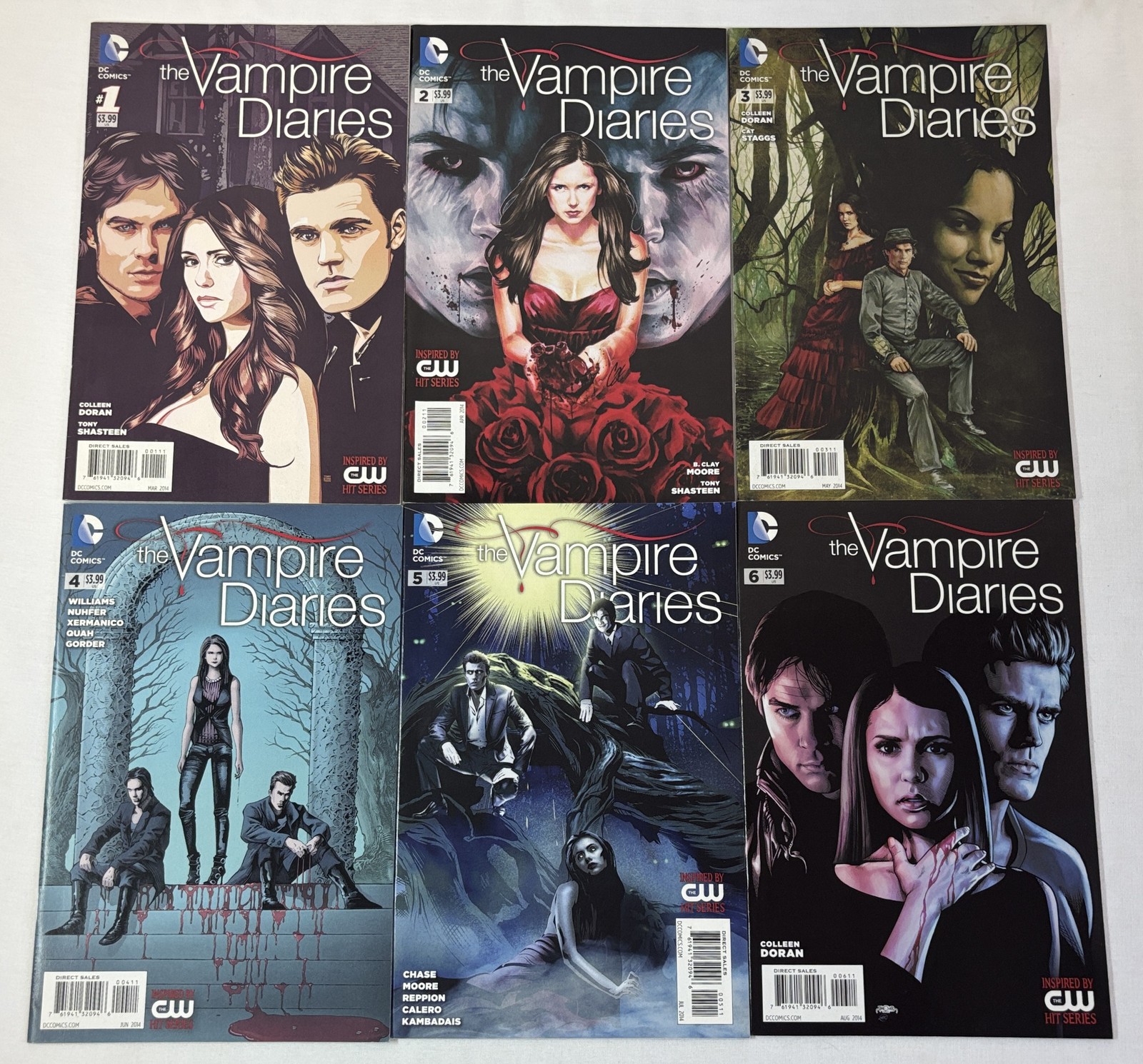 CW tv show comics THE VAMPIRE DIARIES #1 2 3 4 5 6 ~ FULL SET