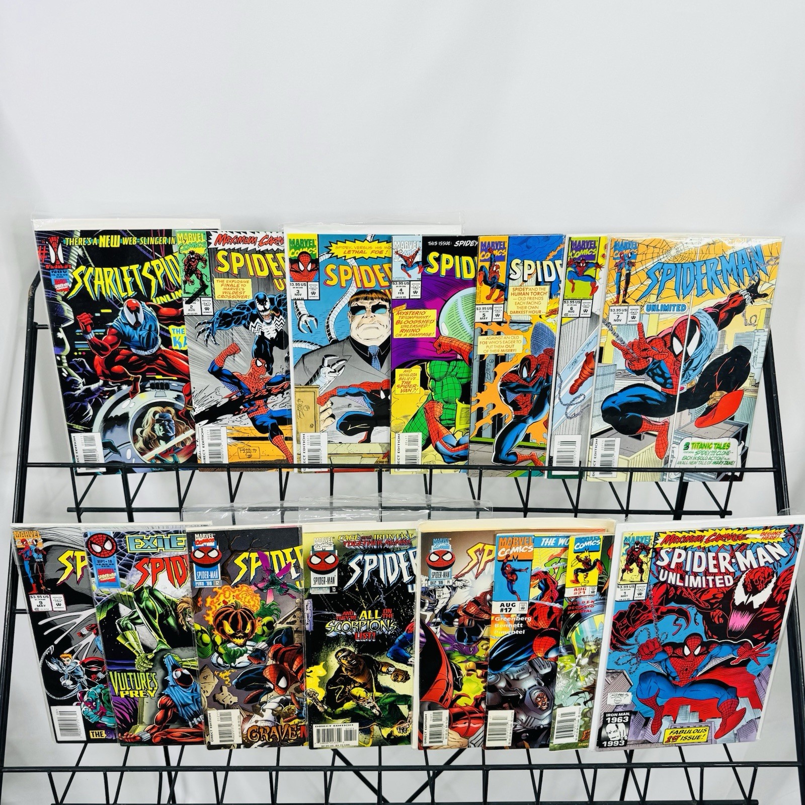 Spider-Man Unlimited 1-7 9-10 12-14 17 21 & Scarlet Spider 1 Lot Key 1st