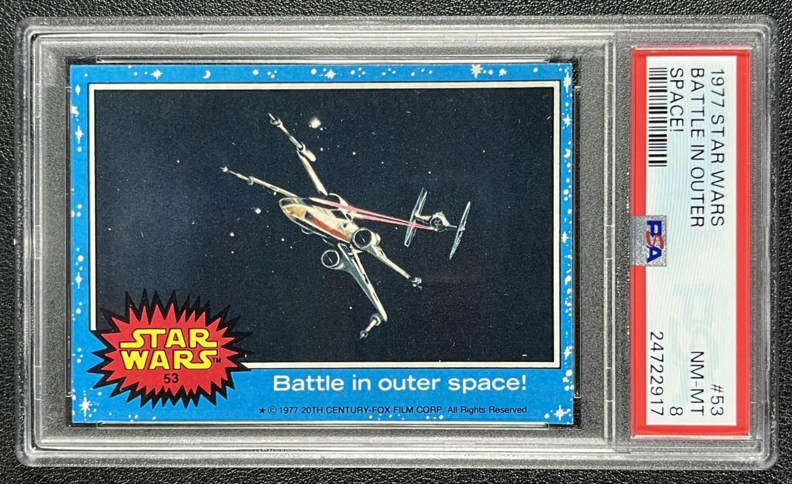 BATTLE IN OUTER SPACE PSA 8 1977 TOPPS STAR WARS #53 NM-MT 2917