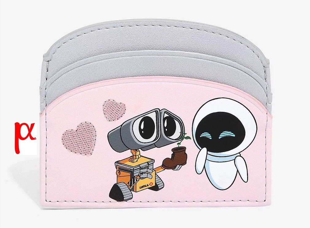 Disney Pixar Wall-E Eve and Wall-E Boot Plant Hearts Cardholder Exclusive