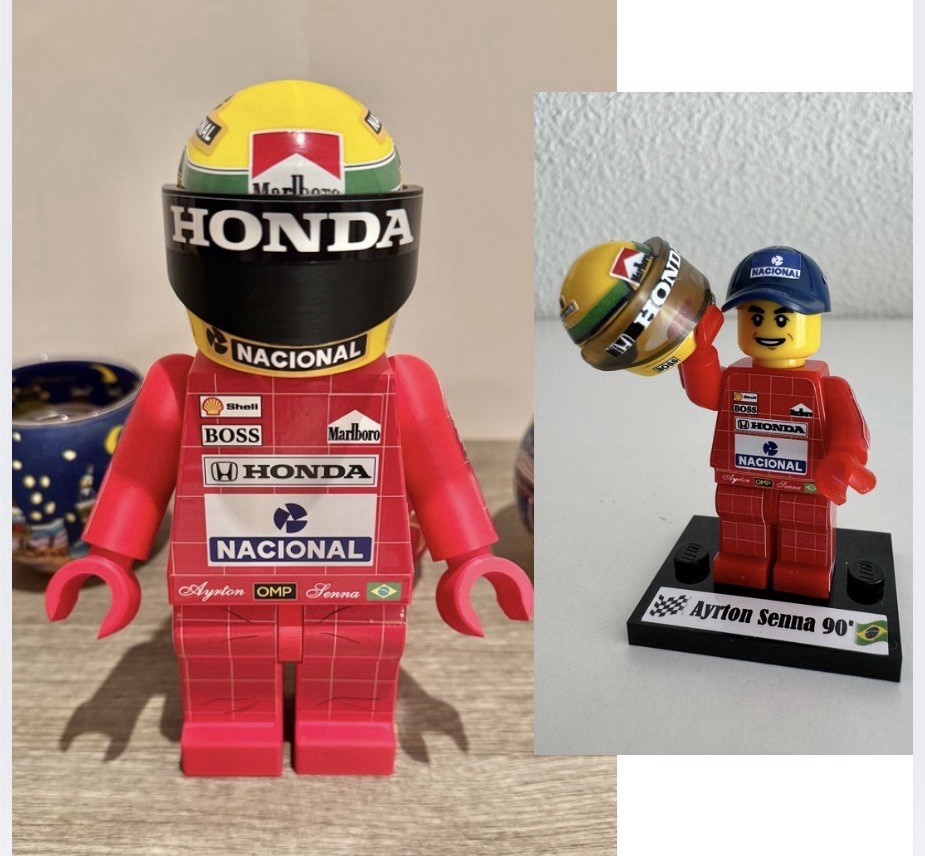 F1 Minifigure Set XXL - Small Ayrton Senna 1990 McLaren World Champion