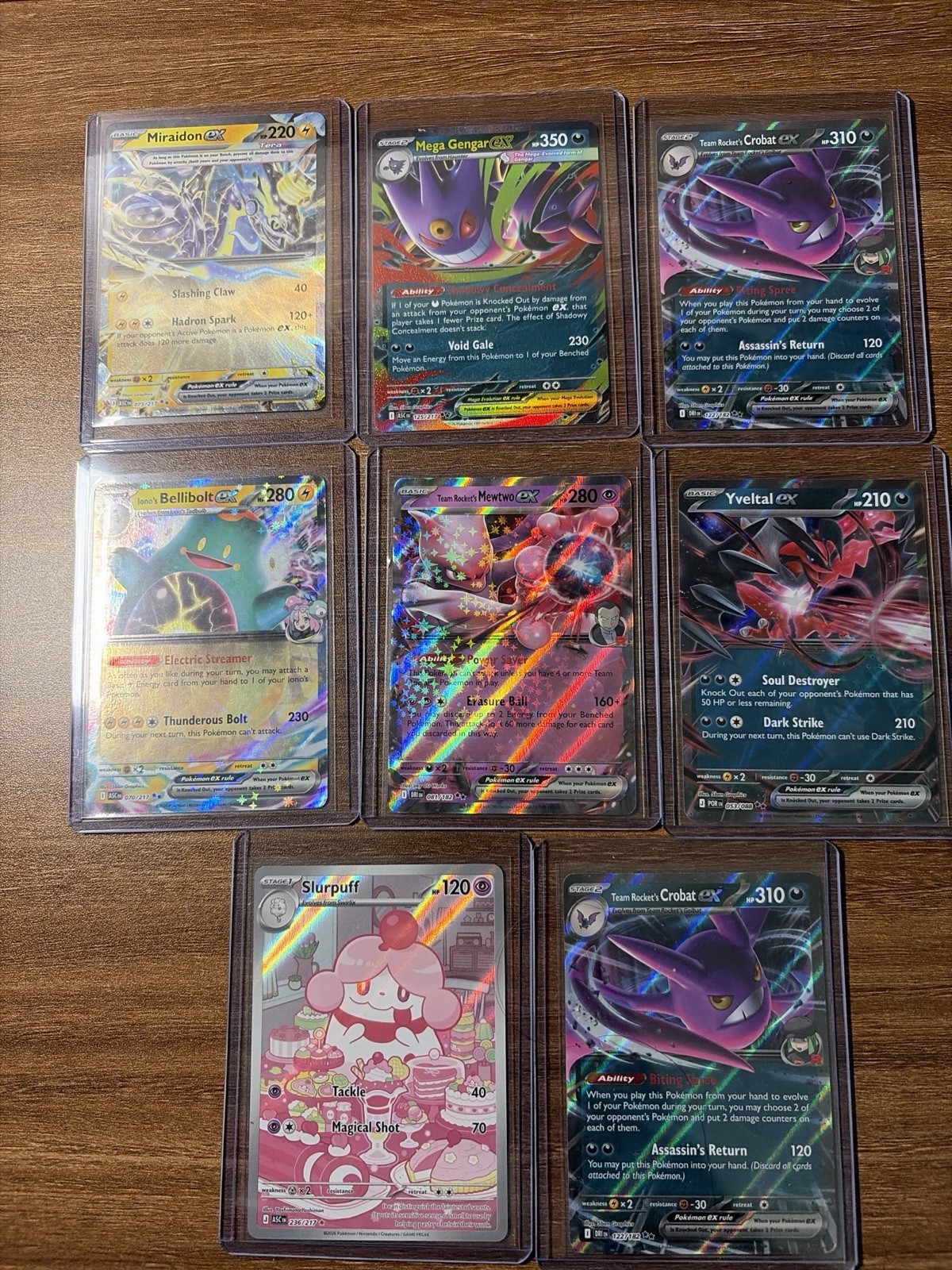 Pokemon Card Lot Mewtwo ex Gengar ex Crobat ex Miraidon ex Full Art NM Bundle