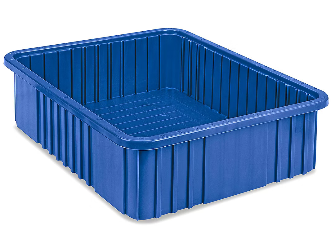 4 Packs of 4 Divider Box - 20 X 15 X 6 In, Blue