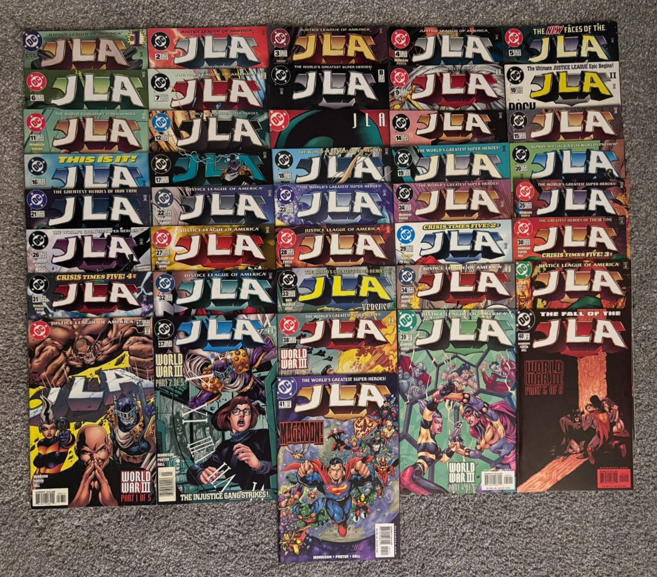 JLA # 1-41 Complete consecutive run Grant Morrison LOT 1997 New bags and boards