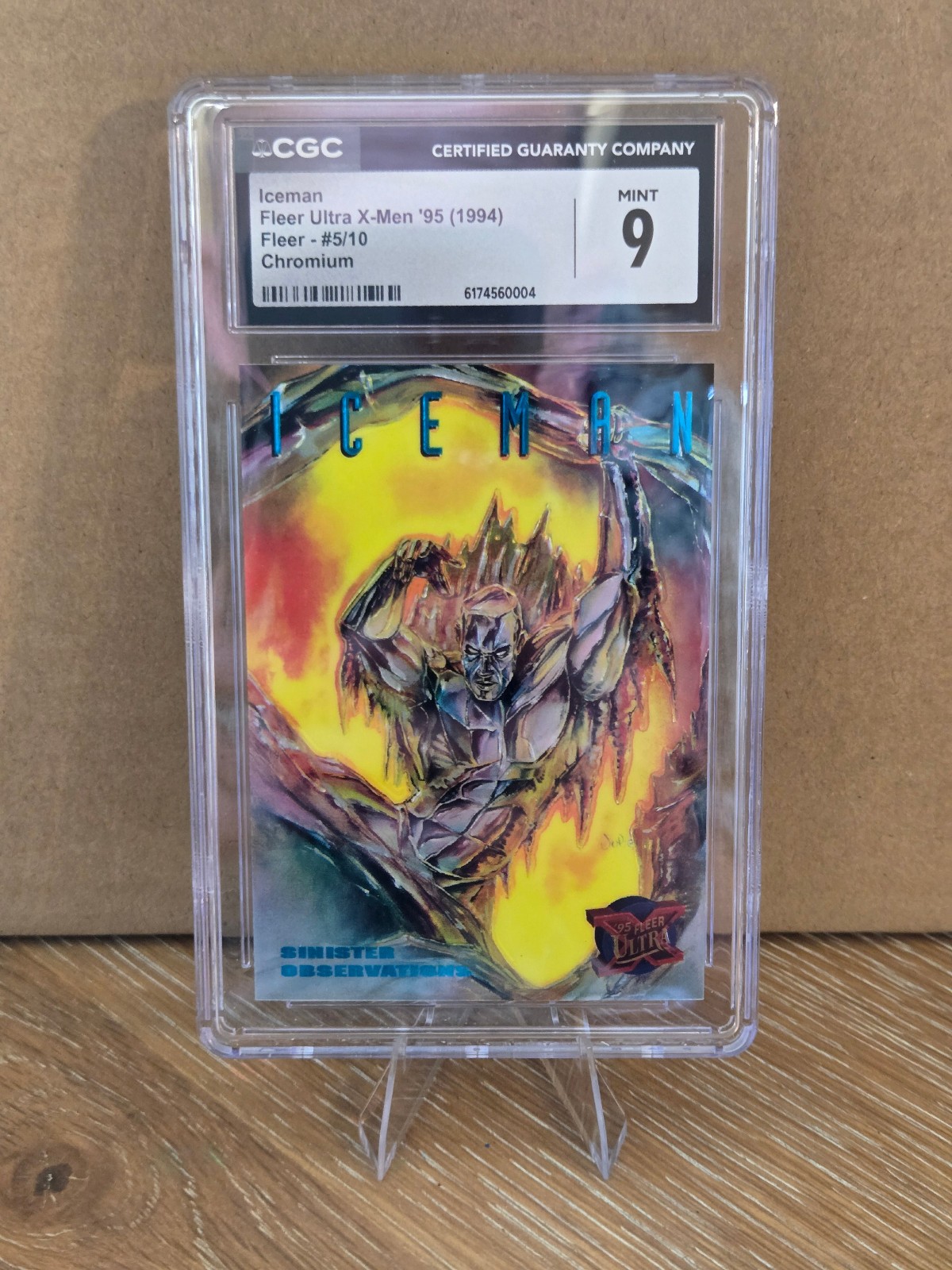 1995 Fleer Ultra X-Men Sinister Observations Iceman #5 CGC 9