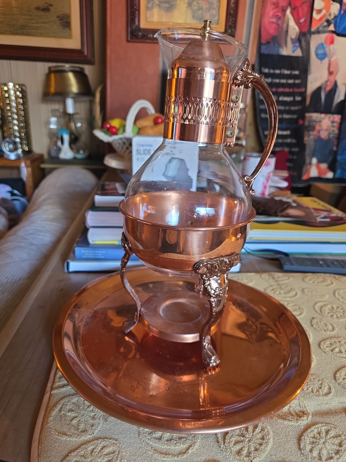 Tammy Wynette Owned Vintage 1980s Cooper Coffee & Tea Carafe  Autographed Progra