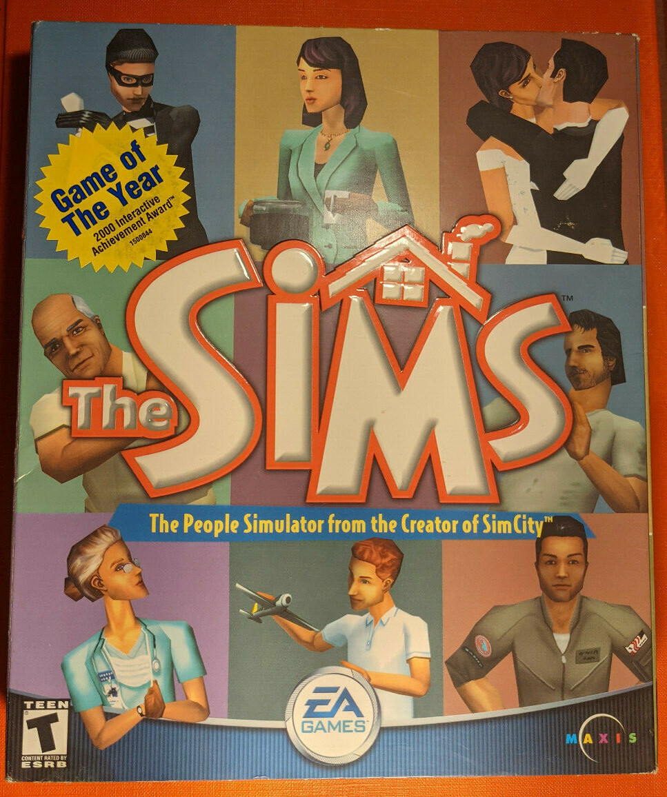The Sims 1,2,3,4,Stories box jewel, sleeve manual expansion pc games cd dvd