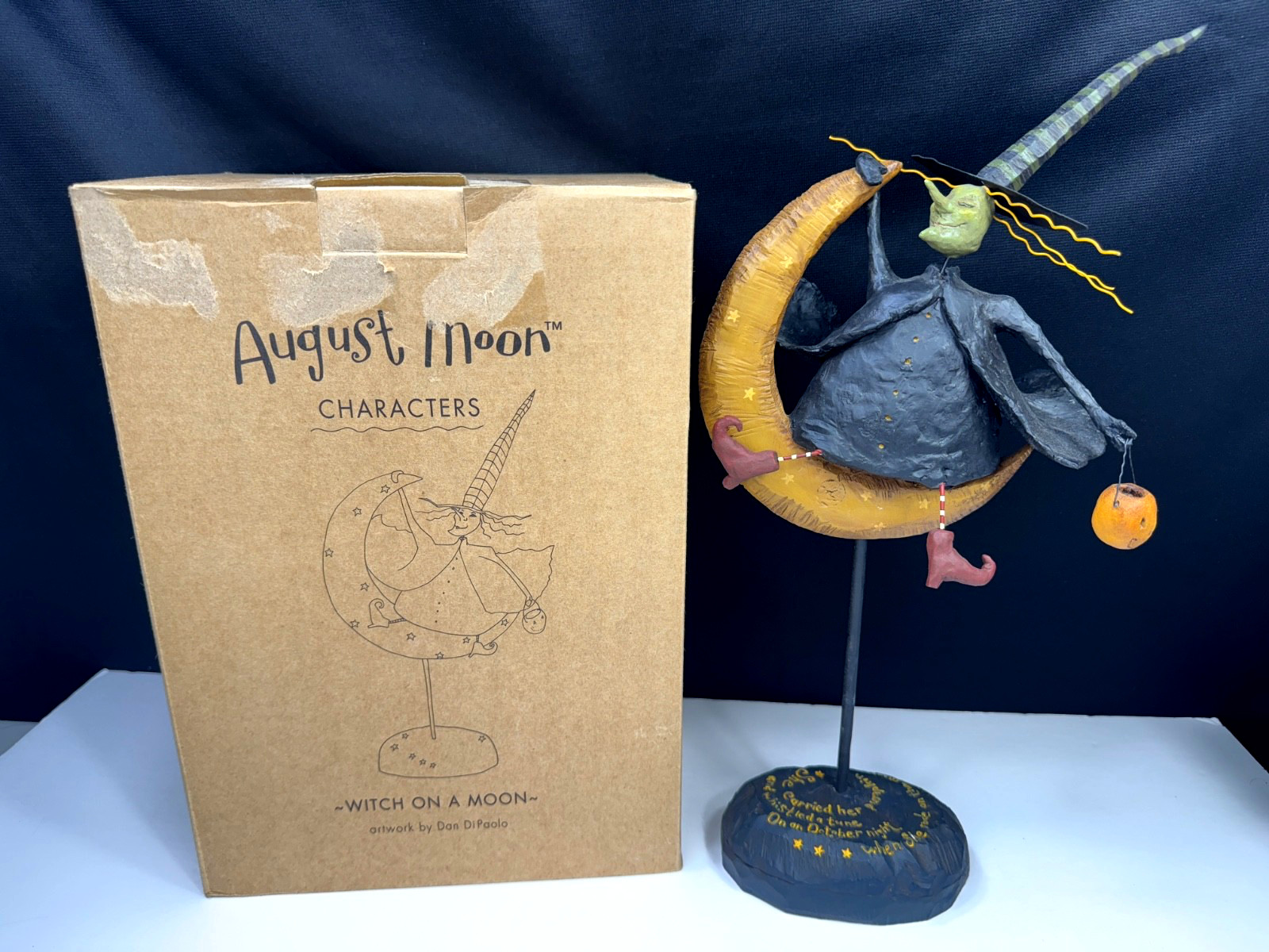 August Moon Halloween Witch on a Moon Dan DiPaolo Lang 2003 Retired Figure