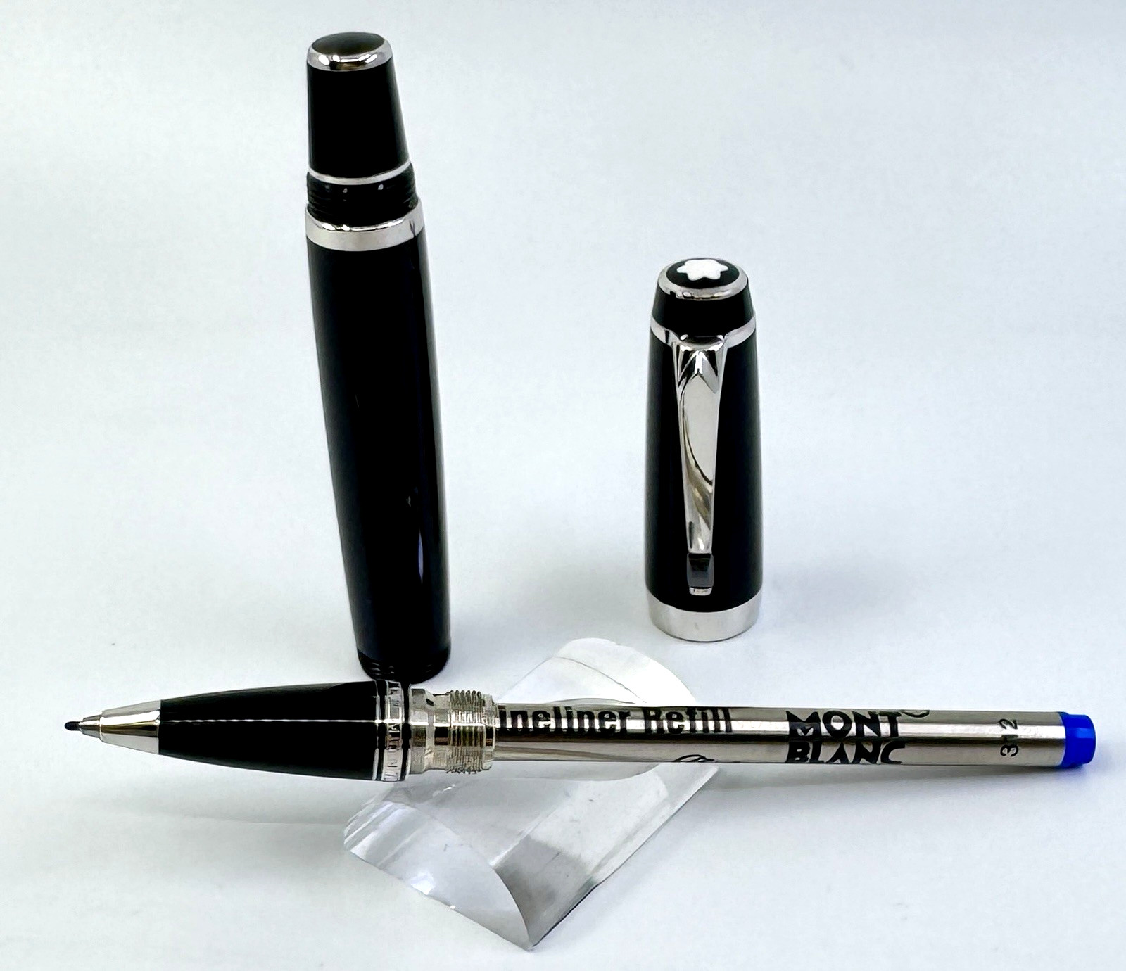 Montblanc Bohème Black Resin Platinum-Plated Rollerball & Fineliner Pen