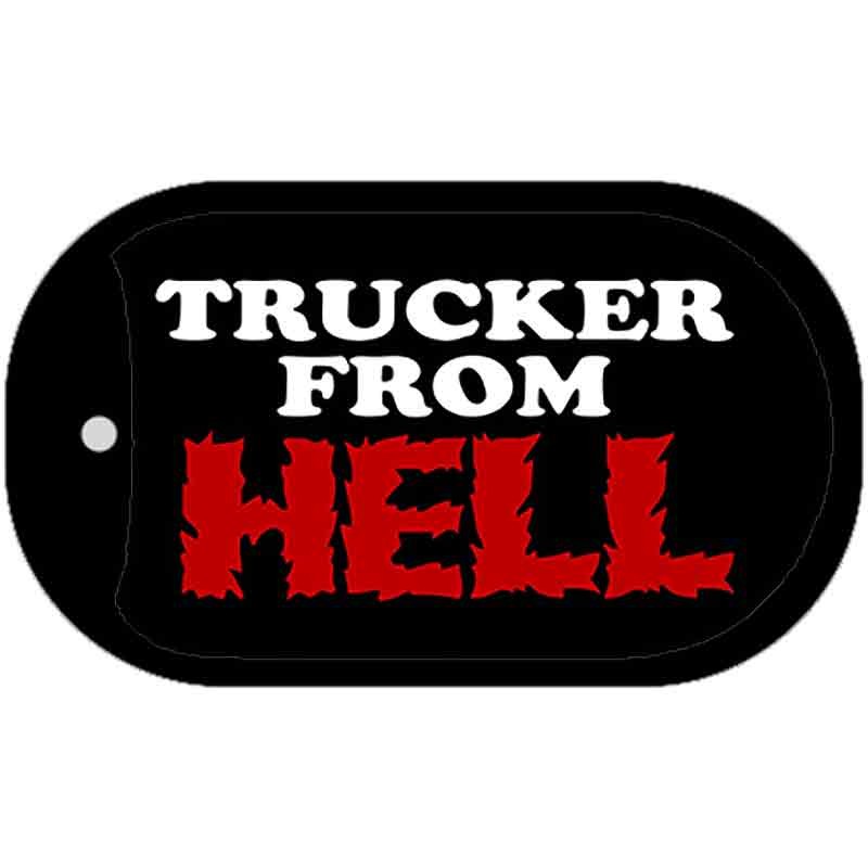 Trucker from Hell Novelty Metal Dog Tag Necklace 2\