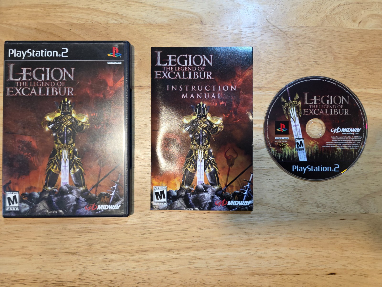 Legion The Legend of Excalibur (PS2 2002) CIB Complete w/ Reg Card - Tested