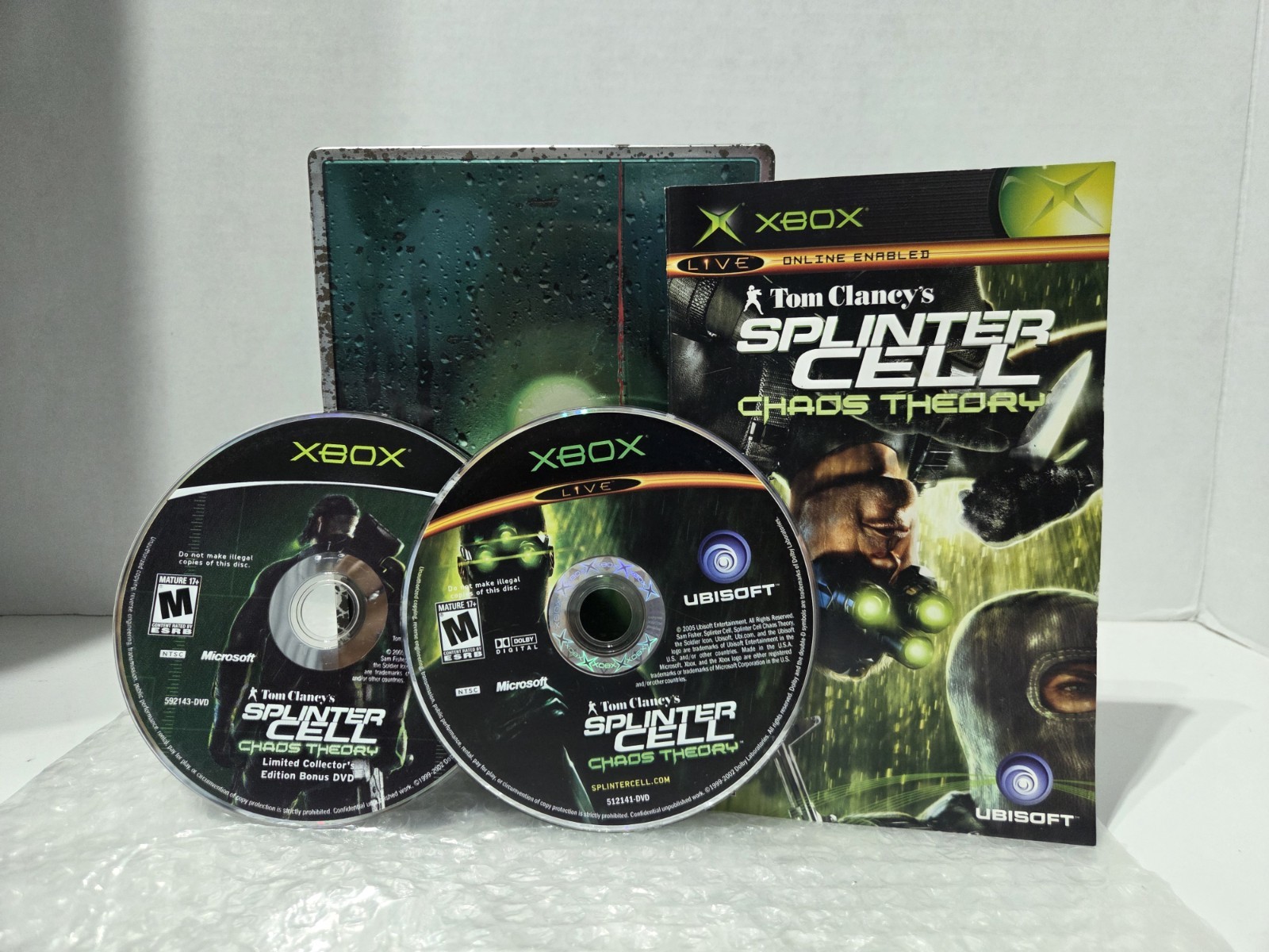 Tom Clancy Splinter Cell Chaos Theory Microsoft Xbox Limited Collector's Edition