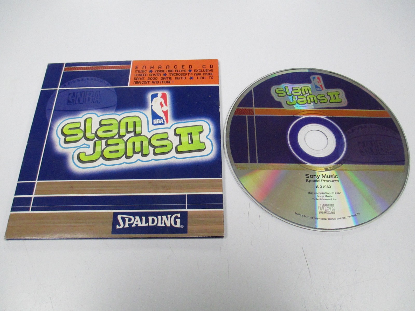 Slam Jams II 2 Enhanced CD NBA Inside Drive 2000 Game Demo Edition