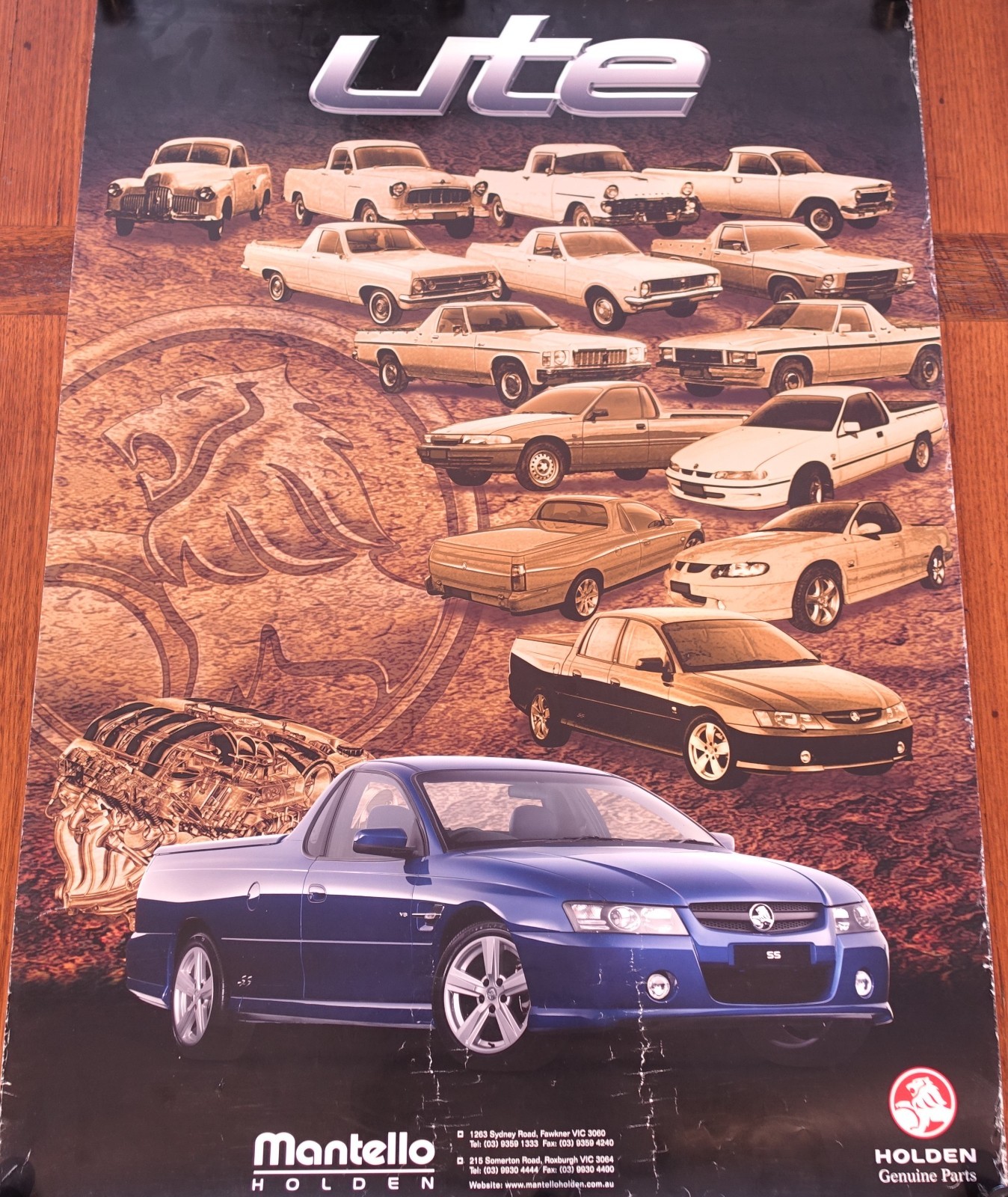 Holden Ute History VZ SS Mantello Holden Genuine Dealer Poster Commodore