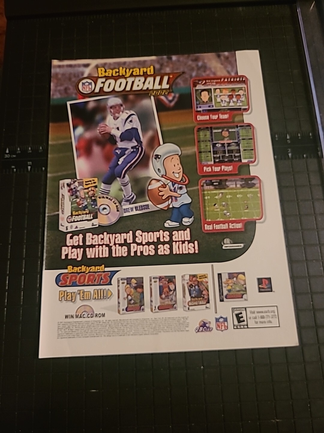 Backyard Football Drew Bledsoe Print Ad 2002 8x11 Great To Frame 