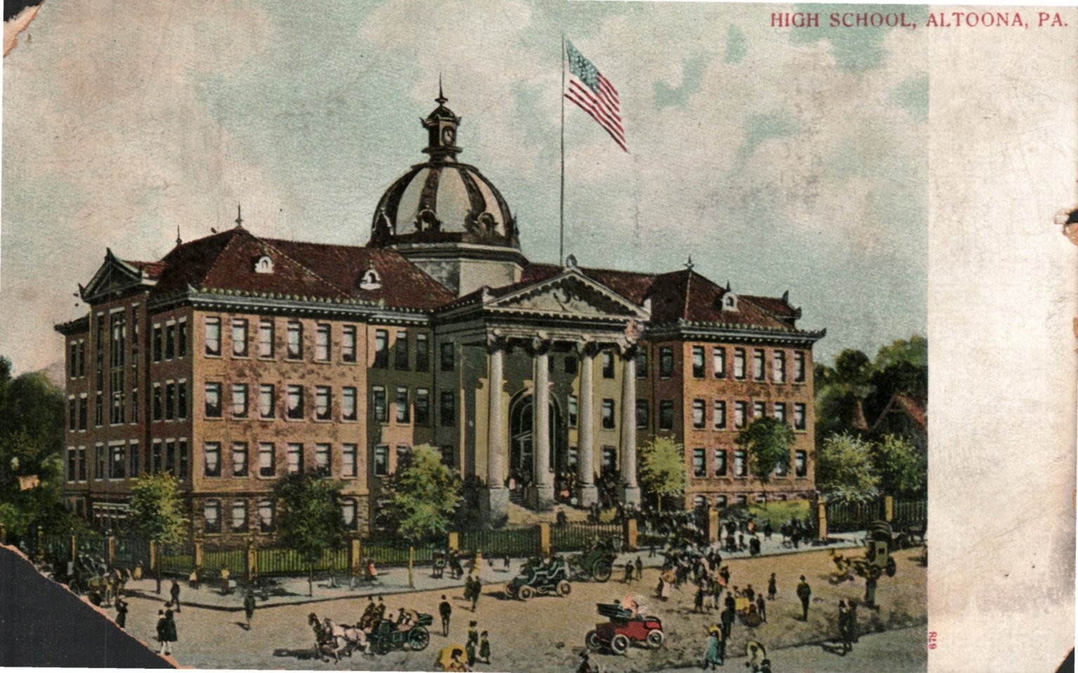 Antique UDB Altoona PA High School Vintage Postcard A. C. Bosselman Early 1900s