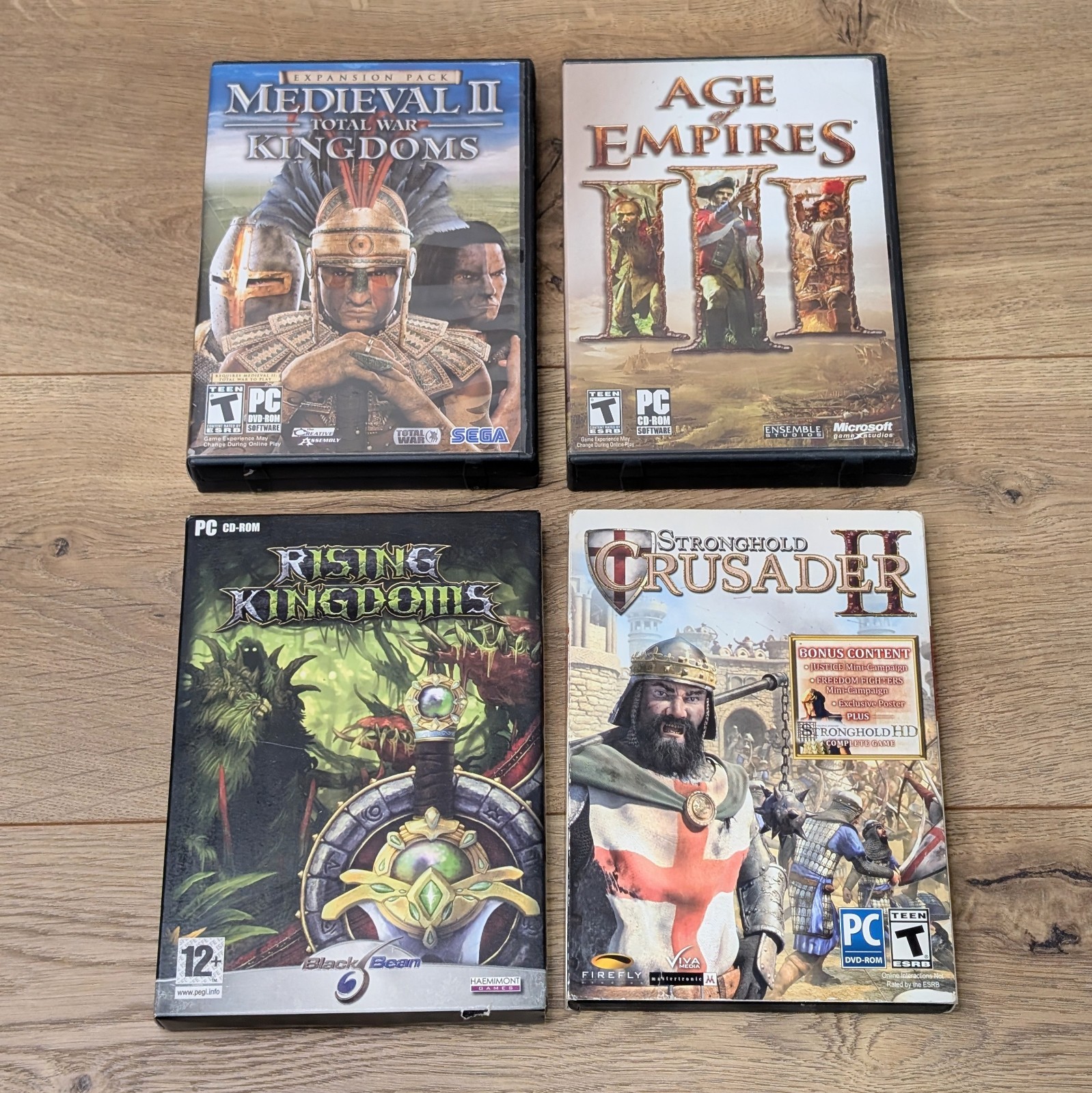PC Game Lot Medieval II Age Of Empires Rising Kingdoms Stronghold Crusader II