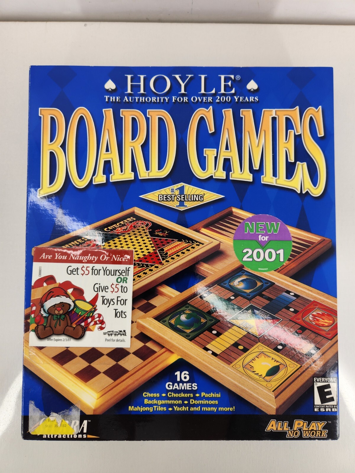 Sealed Hoyle Board Games SIERRA Big Box PC Software Vintage Rare 2001 Blue Box