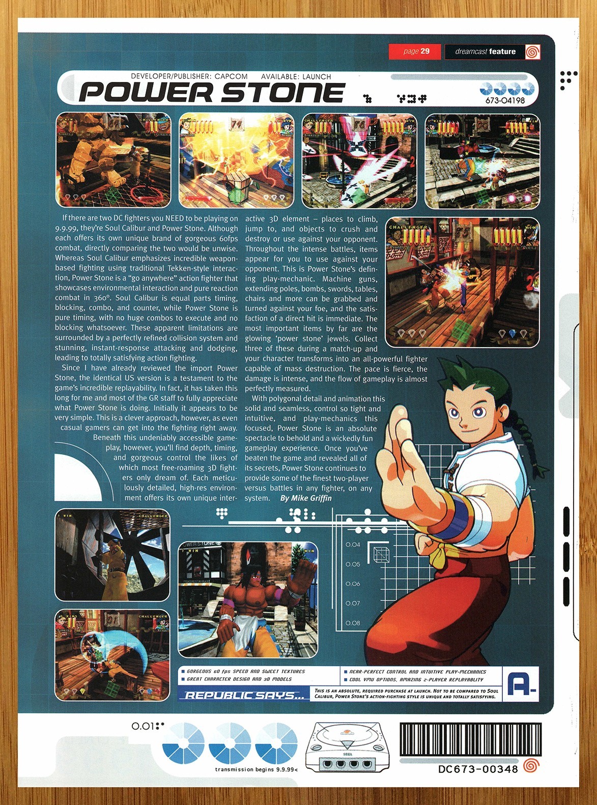 1999 Power Stone Sega Dreamcast Vintage Print Ad/Poster Video Game Promo Art 90s
