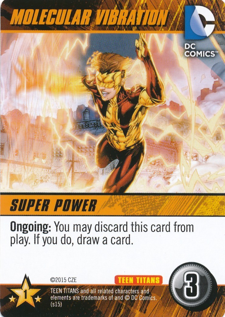 MOLECULAR VIBRATION DC Comics Deck Building Game TEEN TITANS card IMPULSE