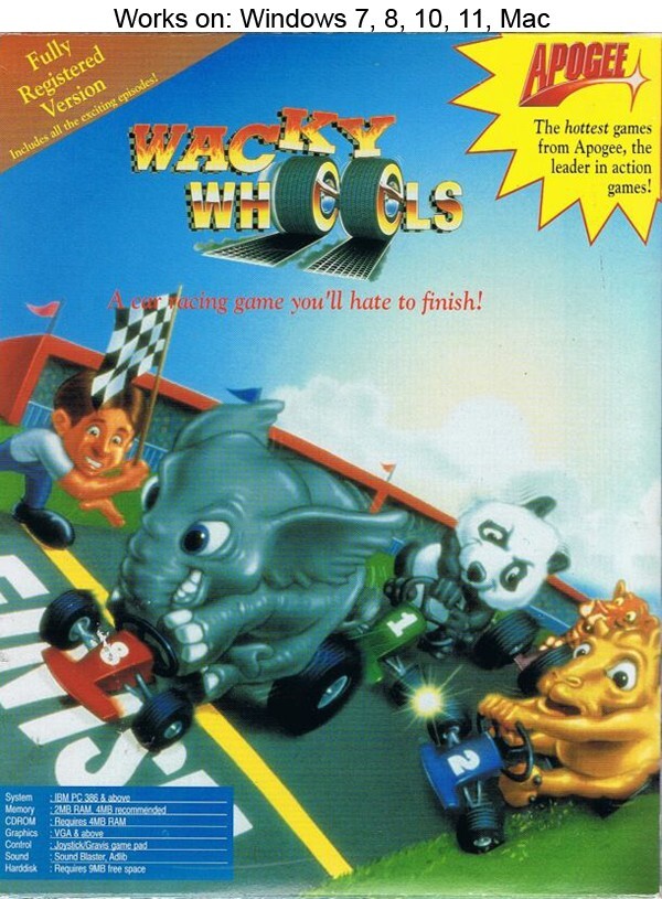 Wacky Wheels PC Mac Game 1994 Apogee Windows 10 11