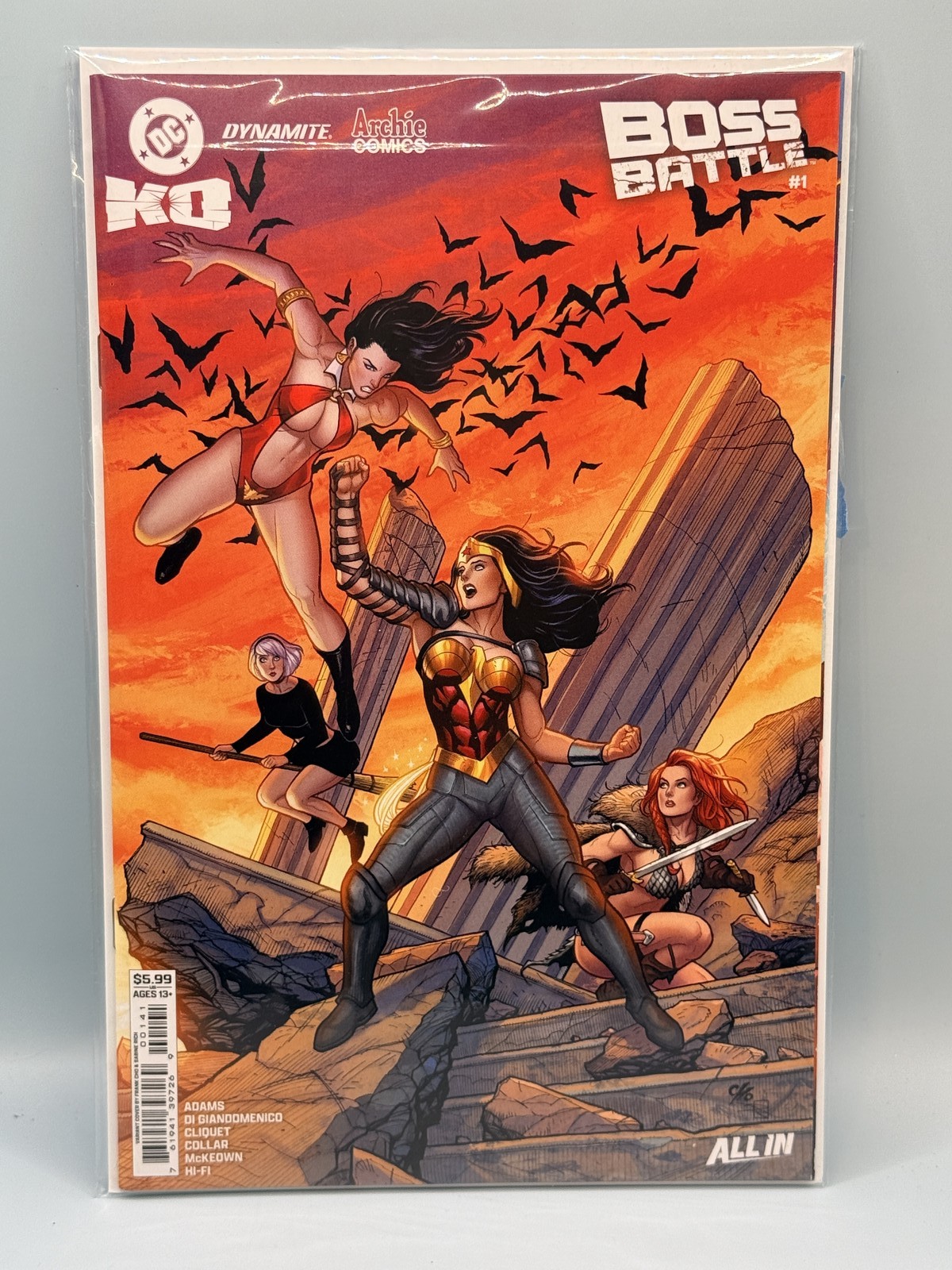 Boss Battle #1 Frank Cho & Sabine Rich Variant Cover DC Dynamite Archie Comics