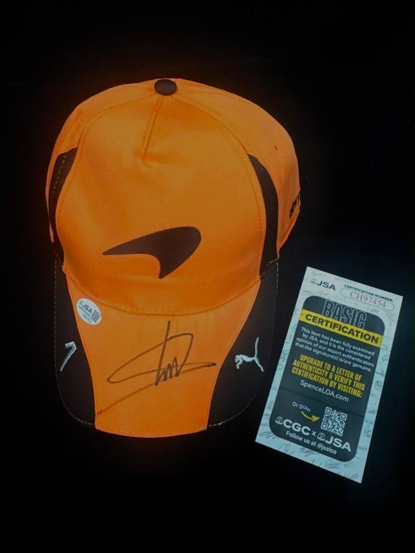 Collectible Lando Norris Hand Signed Cap — JSA Certified