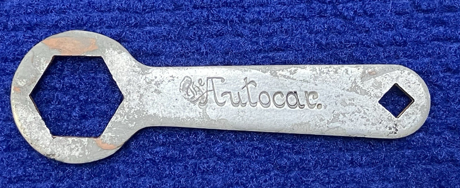 AUTOCAR NO. 1 BICYCLE WRENCH CIRCA 1897, 1/2” HEX x 3/16” SQUARE COMBO RARE USA