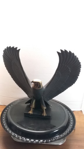 Franklin Mint 1988 Falcon Of The Nile Black Porcelain Statue Egypt 