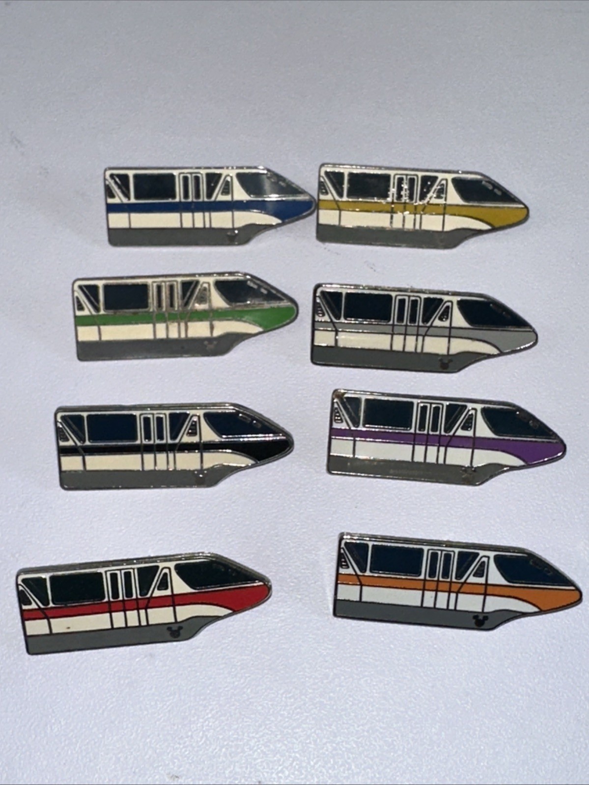 Disney Monorail Hidden Mickey Multi Color Pin Lot Of 8 2006/2007