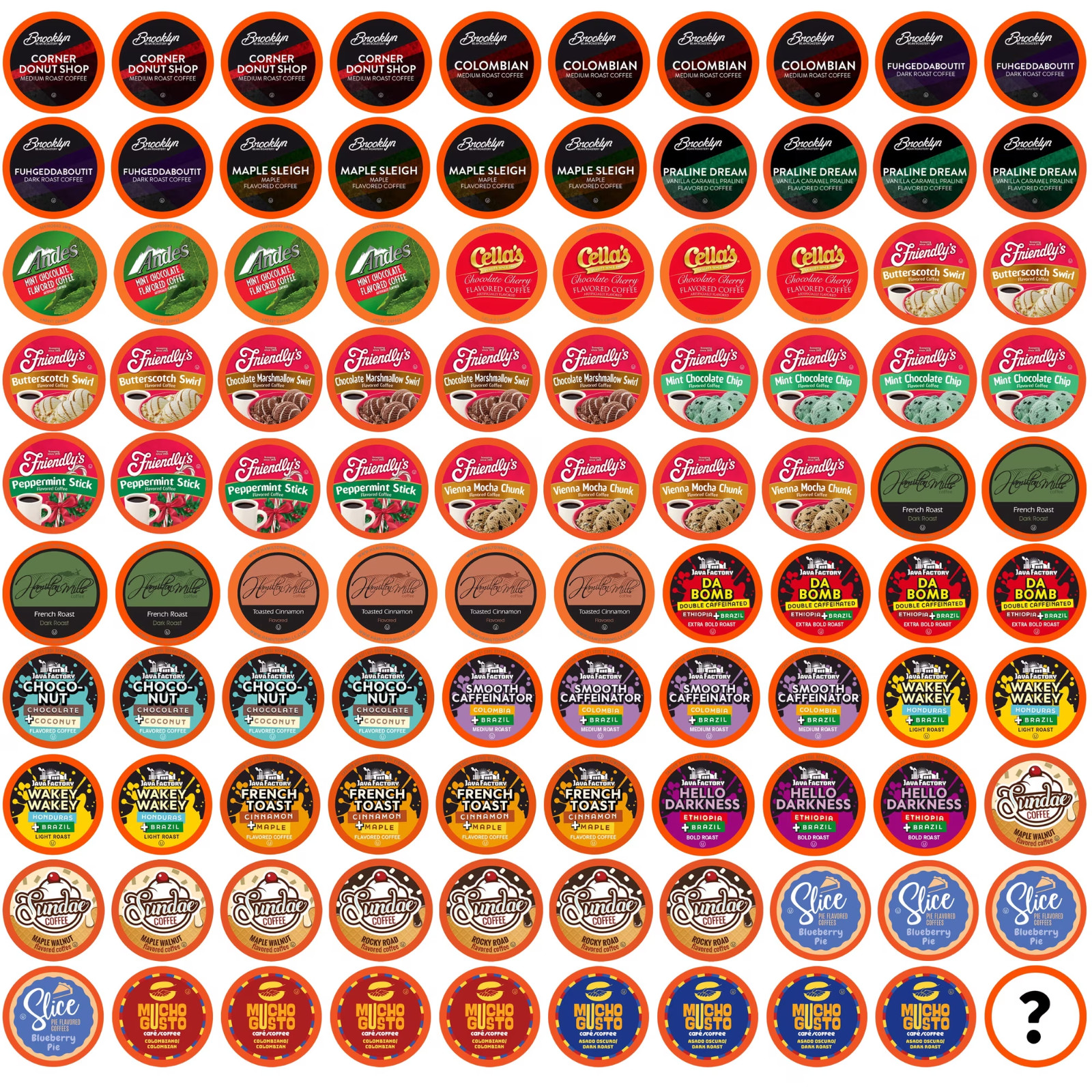 Two Rivers Mega Coffee Lovers Sampler Pods for Keurig K-Cup, 100 Count