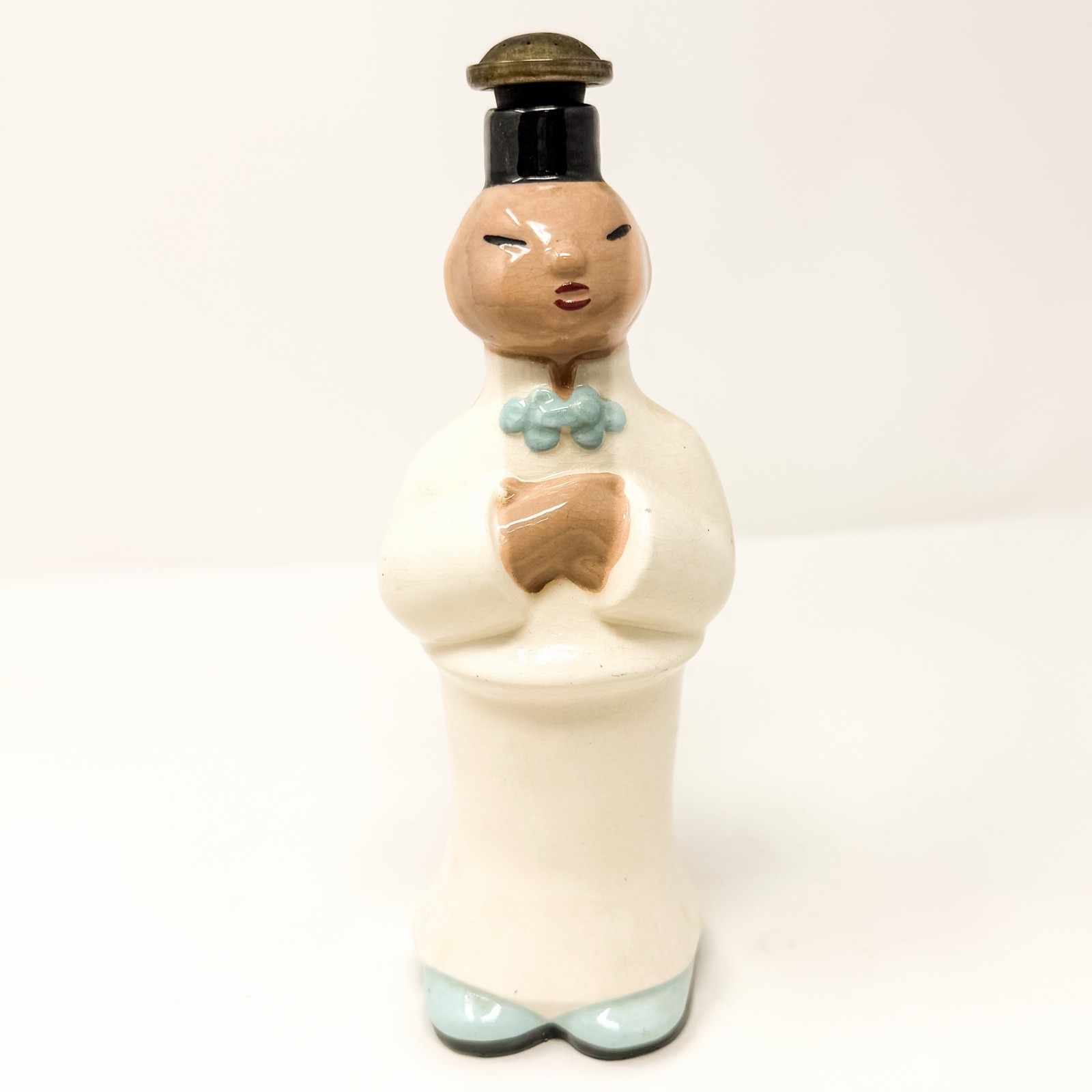 Vintage 1940s Cleminsons California Pottery Chinese Man Laundry Sprinkler
