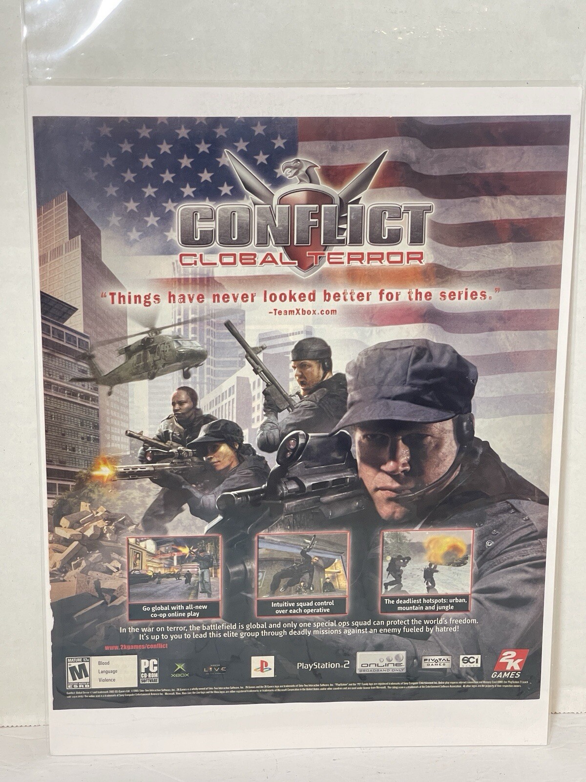 Conflict global terror video game print ad wall art ephemera