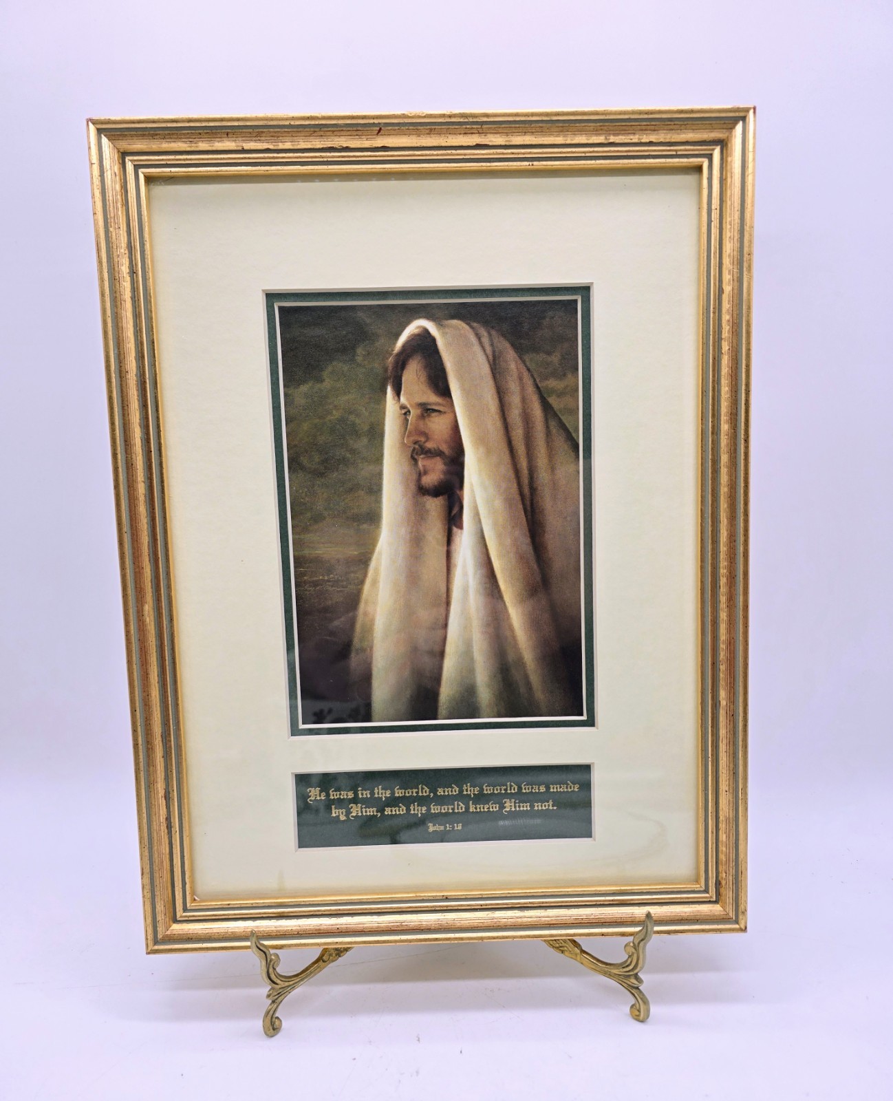 Jesus The Gentle Healer Wood Framed 12.5 x 10