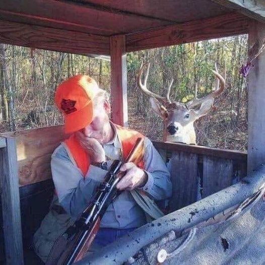 Funny Sleeping Deer Hunter  Redneck Hillbilly Fridge / Tool  Box  Magnet