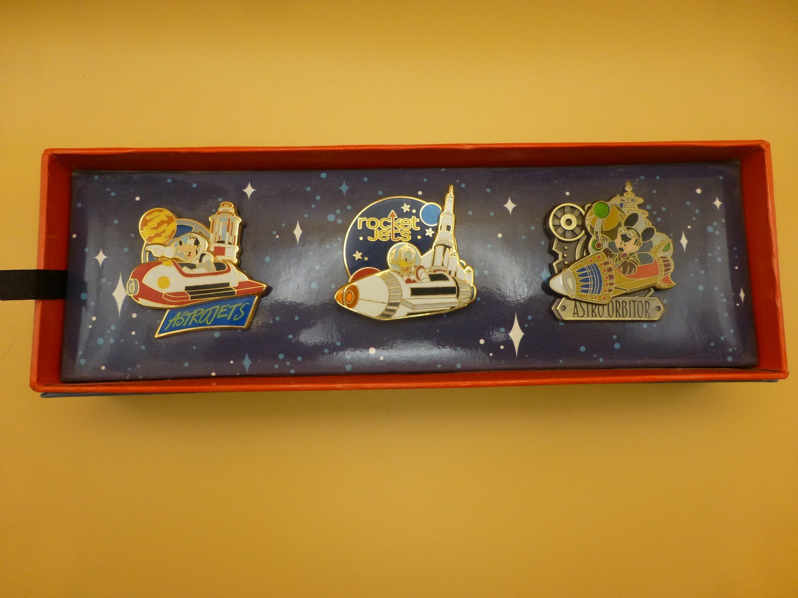 Disneyland Astro Orbitor Through the Years 3 pin set LE 250