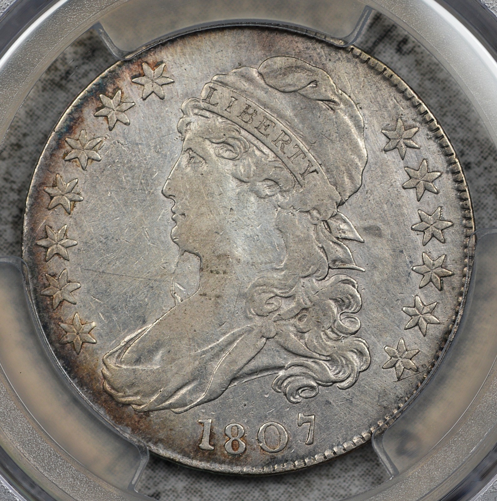 1807 Bearded Goddess Capped Bust Half Dollar VF Details Wow O-111b #