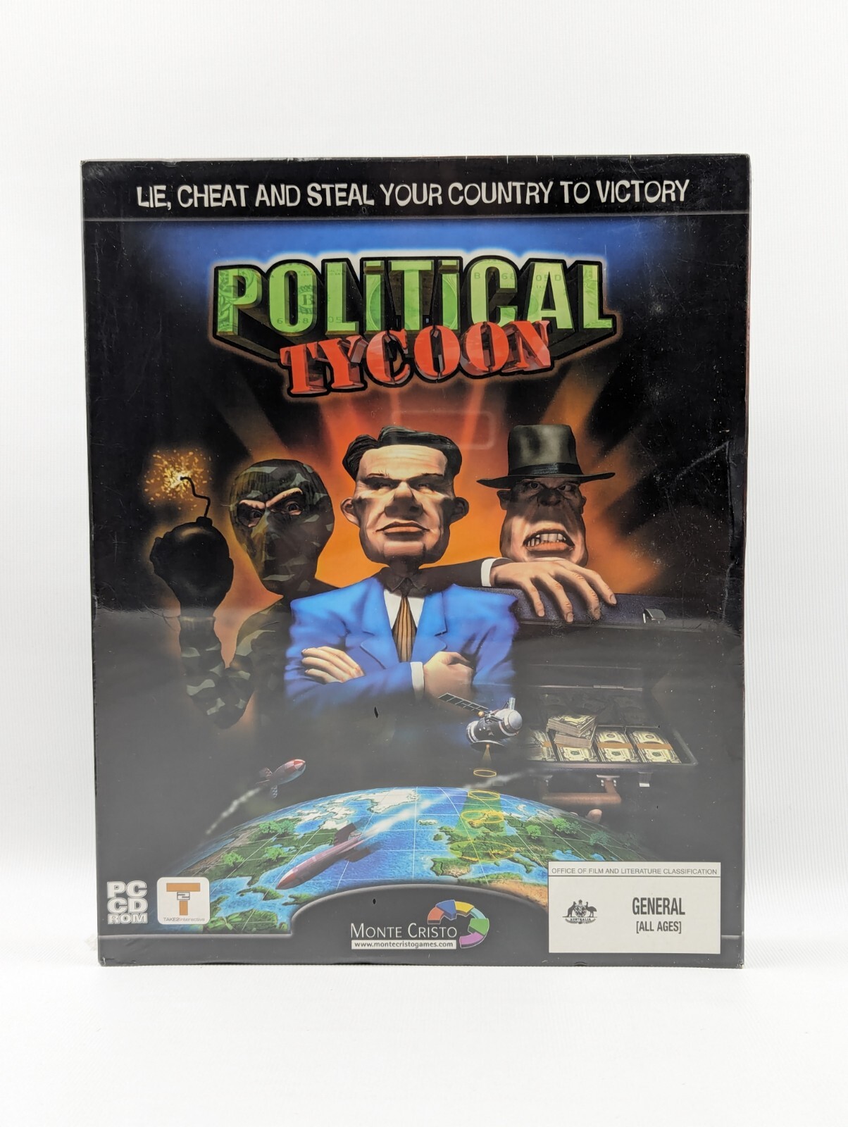 Political Tycoon Sealed Big Box PC CD ROM Game Monte Cristo Free Au Post 