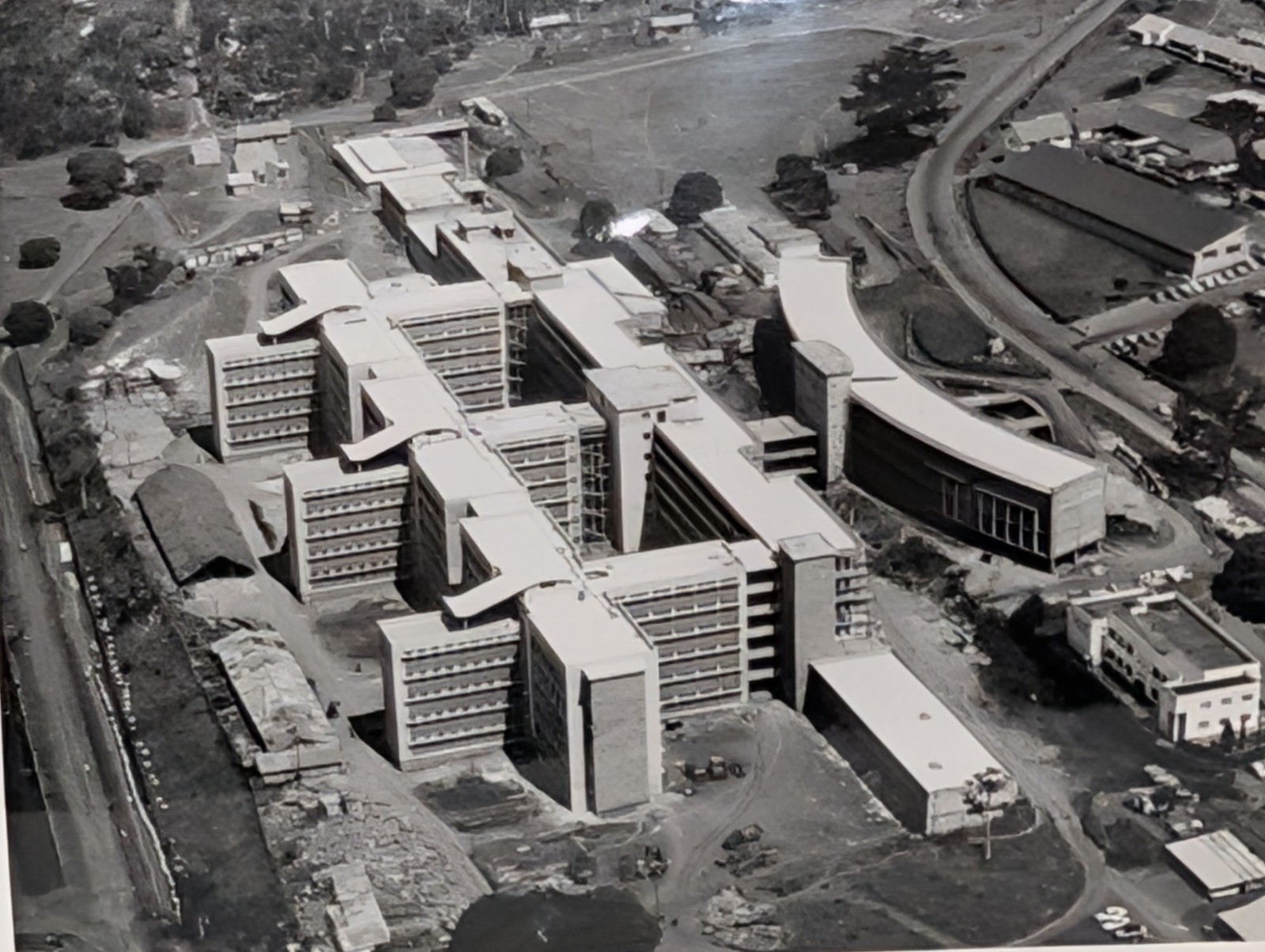 Original 1962 COI Uganda Mulago Teaching Hospital Kampala Aerial Press Photo