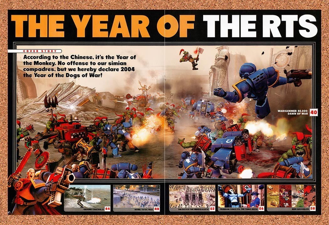 2004 Warhammer Dawn Of War Year Of RTS Original Advertisement / Retro Promo vr1