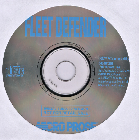 Fleet Defender - F-14 Tomcat Combat Flight Simulation - DOS PC CD-ROM (1994)