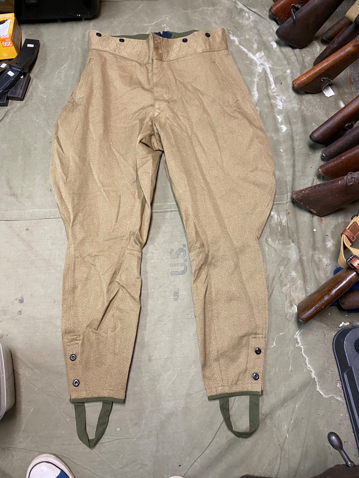 WWII SOVIET RUSSIAN M1935 COMMANDER OFFICER BREECHES-LARGE 36 WAIST