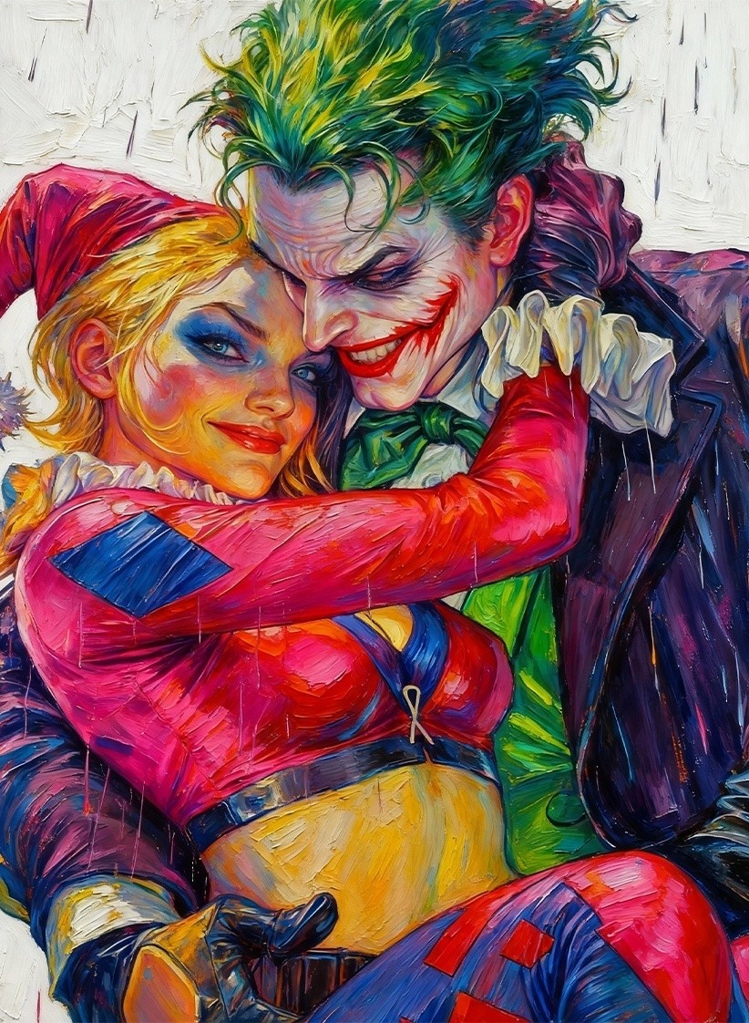 Harley Quinn The Joker Batman DC Comics Limited Artist Signed Trading Card /30
