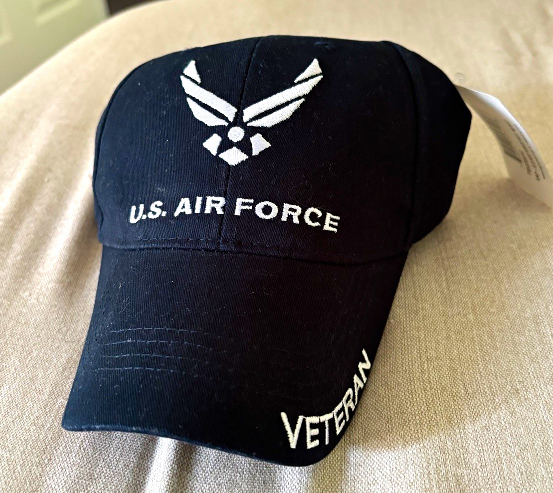 Eagle Crest U.S. Air Force Veteran Black Embroidered Adjustable Cap
