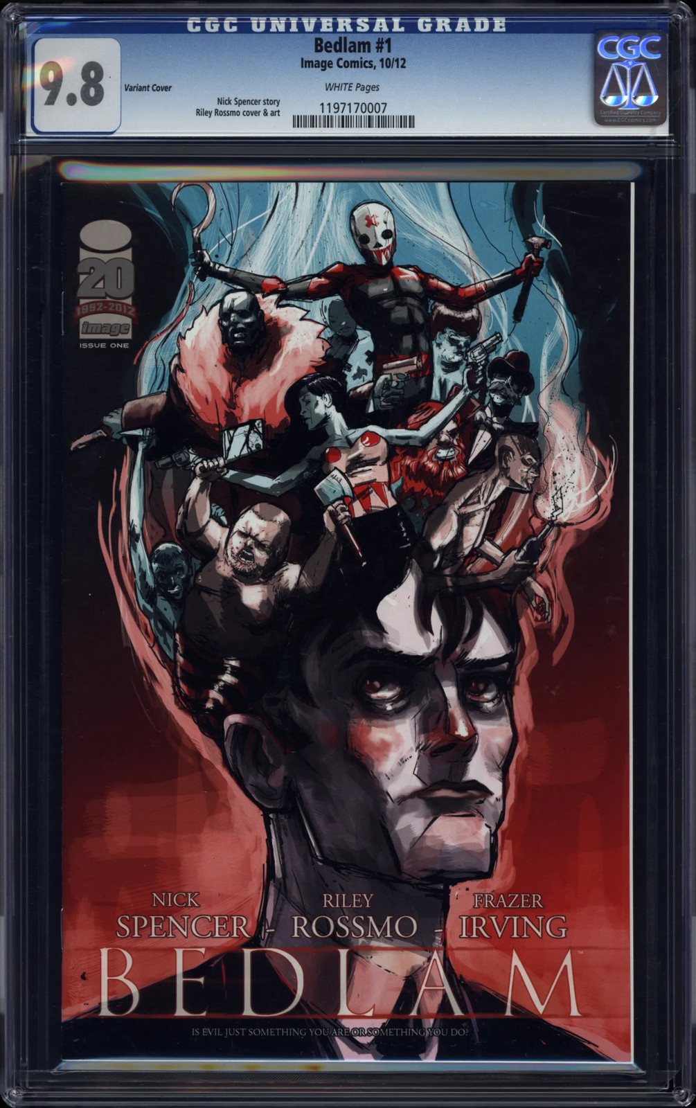 Bedlam (2012) #1 CGC 9.8 Variant Cover